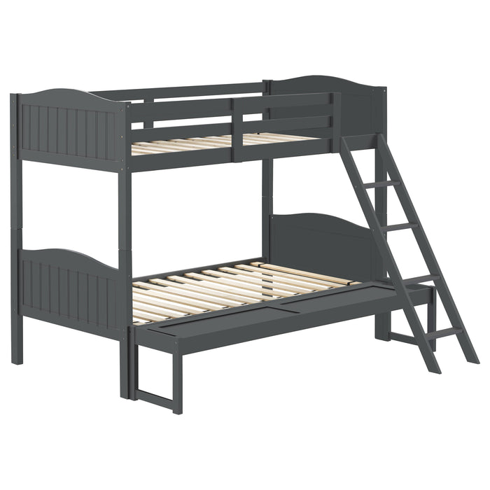 Arlo Wood Twin Over Full Bunk Bed Grey