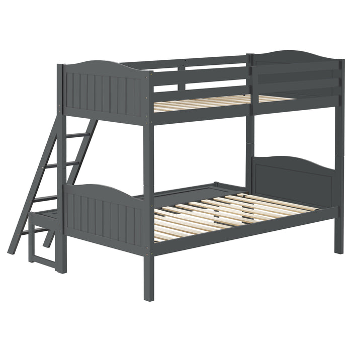 Arlo Wood Twin Over Full Bunk Bed Grey