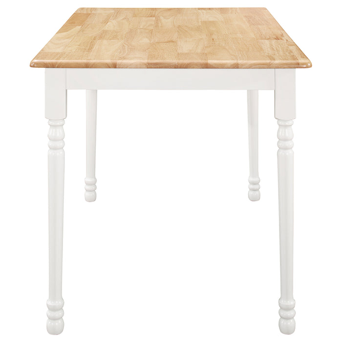 Taffee Rectangular 47-inch Solid Wood Dining Table White