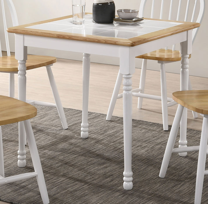 Carlene Square 29-inch Wood Tile Top Dining Table White