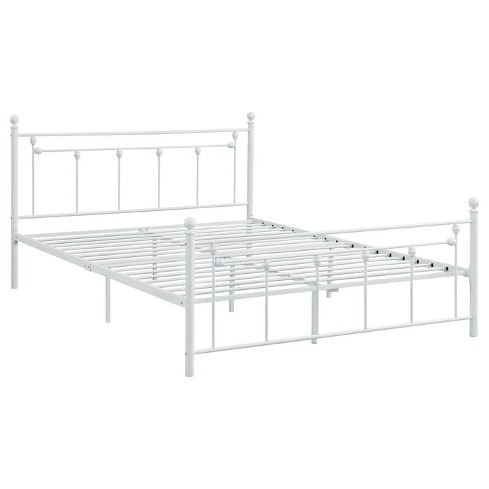 Canon Metal Full Open Frame Bed White