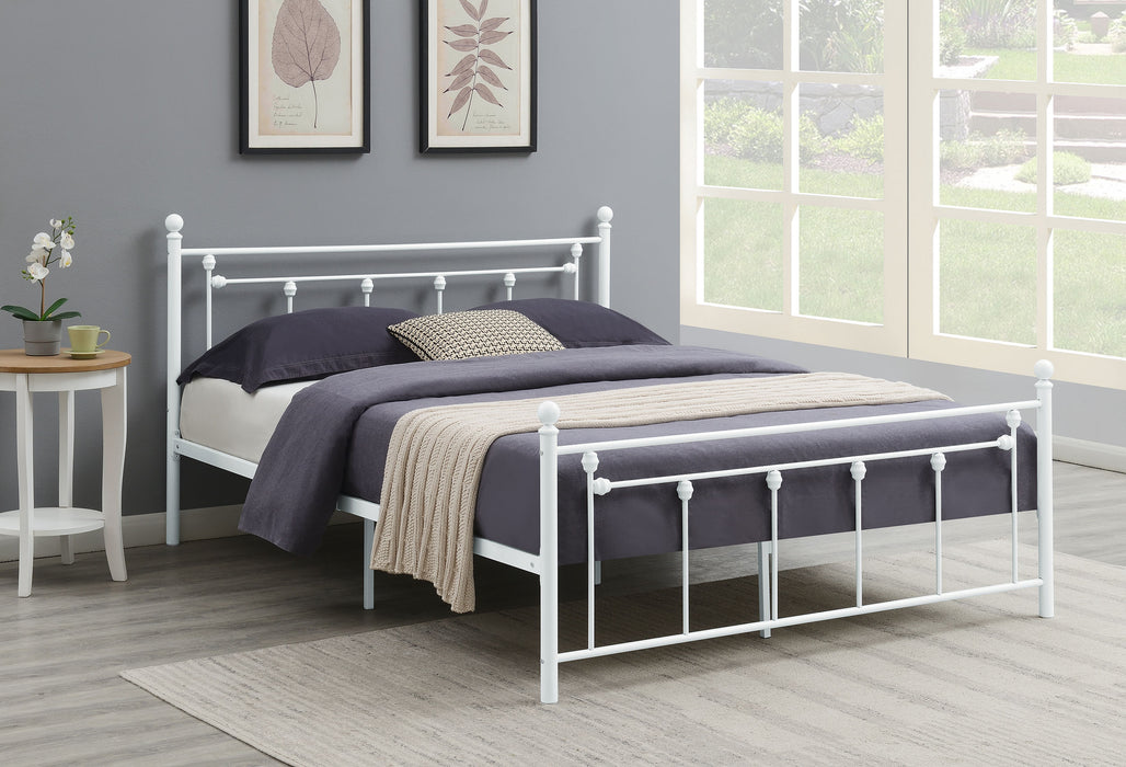 Canon Metal Full Open Frame Bed White