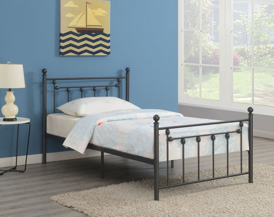 Canon Metal Twin Open Frame Bed Gunmetal