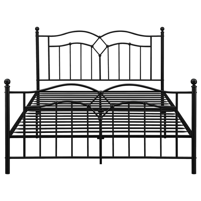 Klossen Metal Queen Open Frame Bed Black