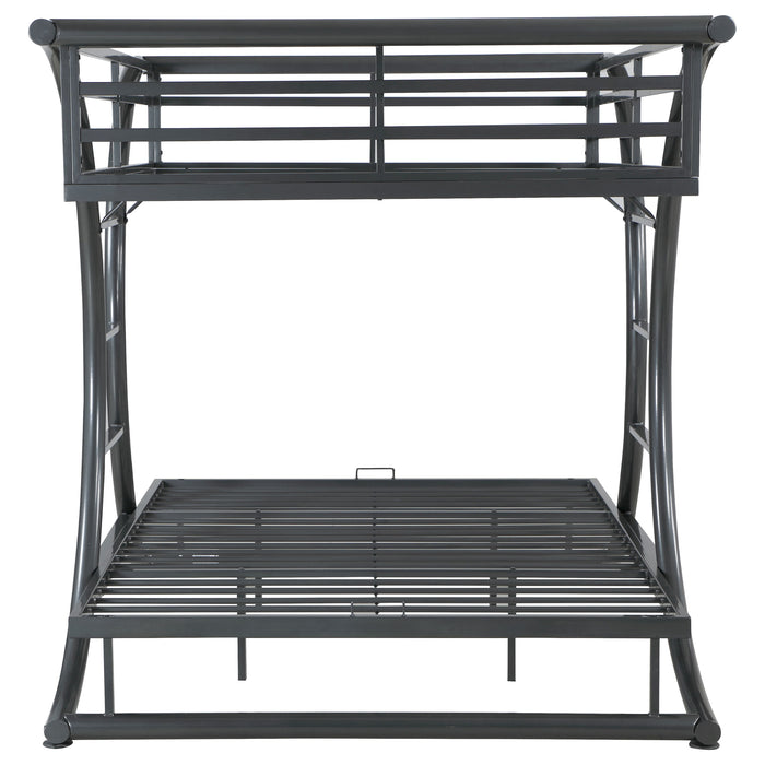 Stephan Metal Full Over Full Bunk Bed Gunmetal