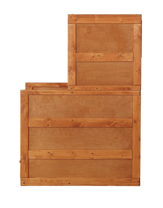 Wrangle Hill 4-drawer Stairway Chest Washed Amber