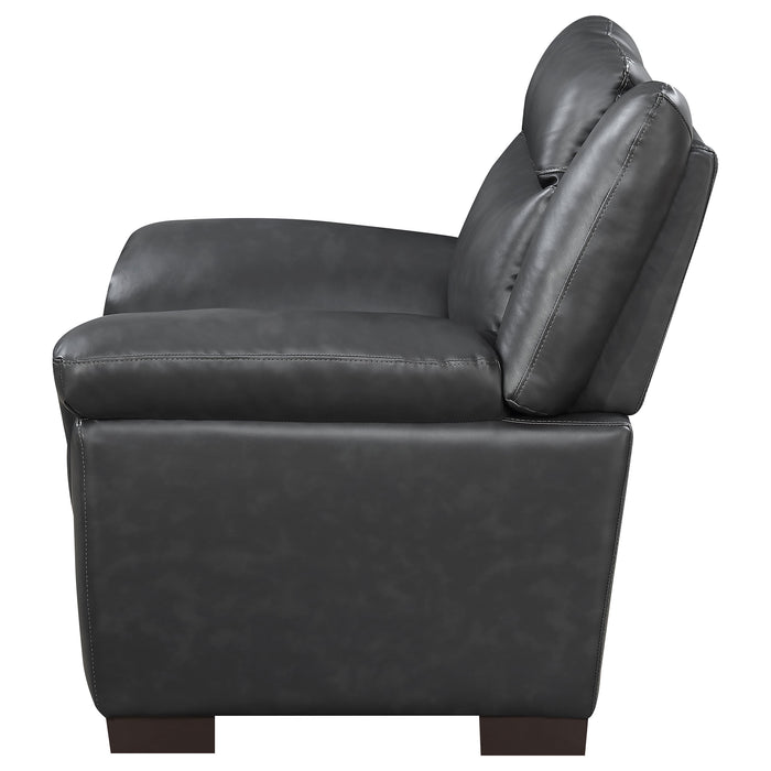 Arabella Upholstered Padded Arm Accent Chair Grey