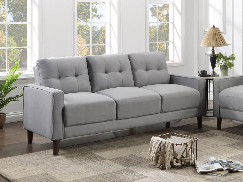 Bowen Upholstered Track Arm Tufted Sofa Grey