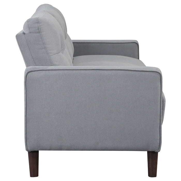 Bowen 2-piece Upholstered Track Arm Tufted Sofa Set Grey