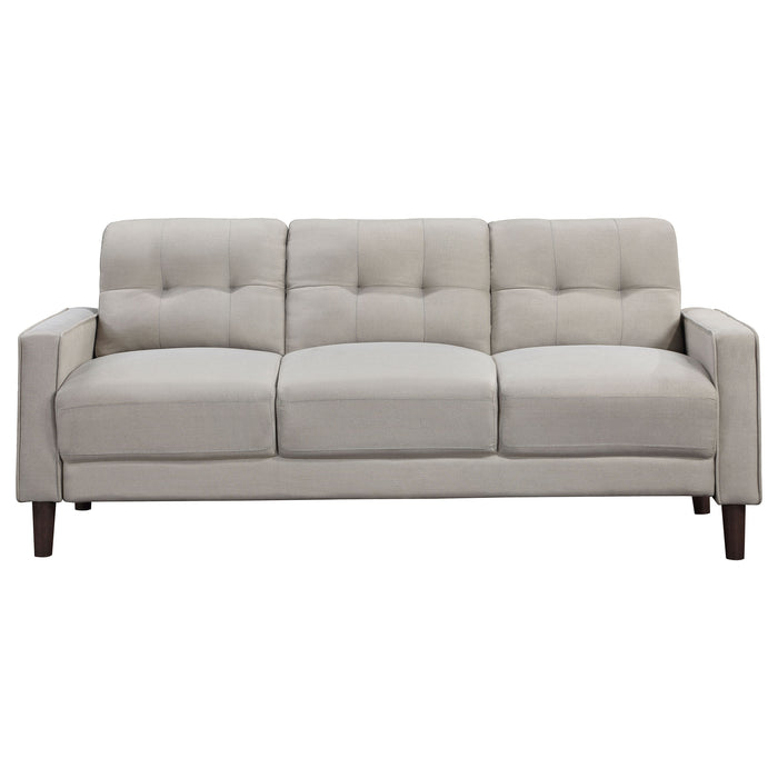 Bowen 2-piece Upholstered Track Arm Tufted Sofa Set Beige