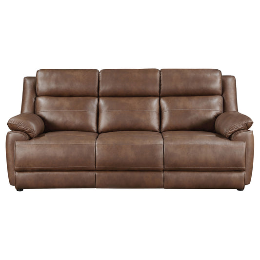 Ellington Upholstered Padded Arm Sofa Dark Brown