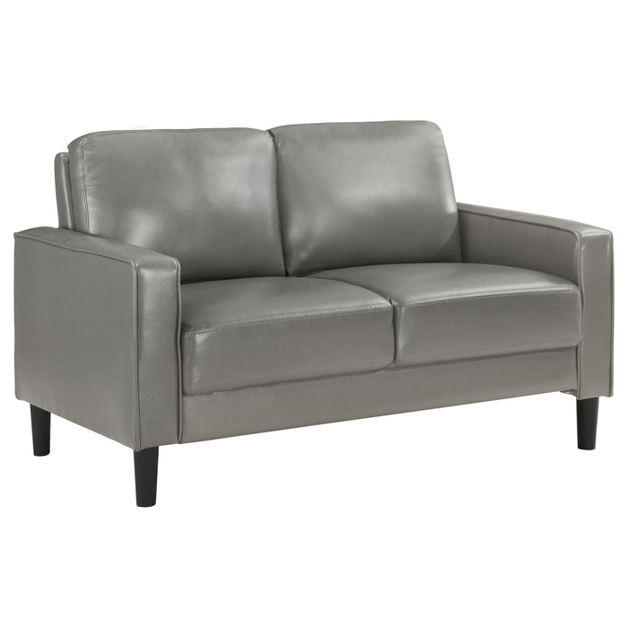 Ruth 3-piece Upholstered Track Arm Sofa Set Grey