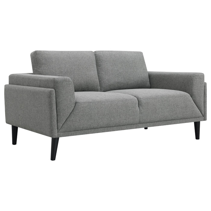 Rilynn 3-piece Upholstered Track Arm Sofa Set Grey