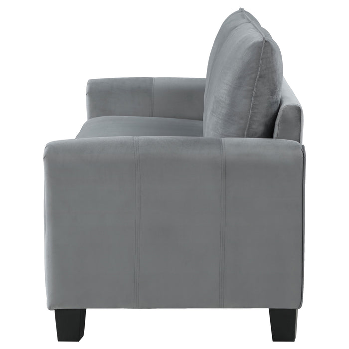 Davis Upholstered Rolled Arm Sofa Grey