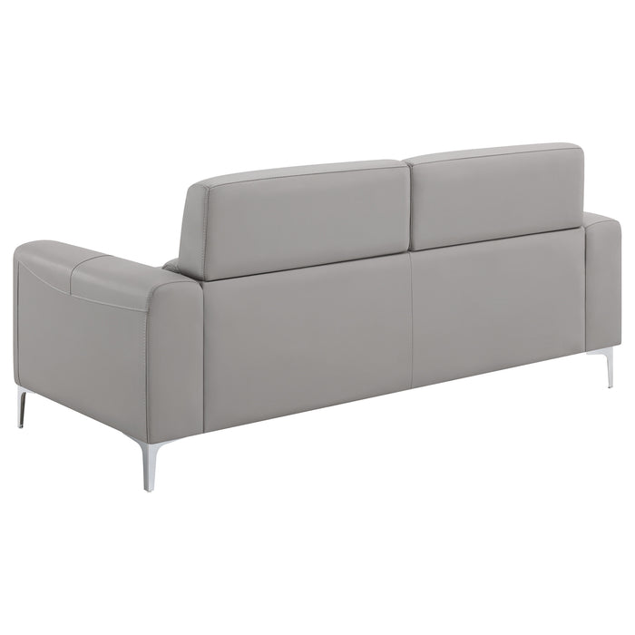 Glenmark 2-piece Upholstered Track Arm Sofa Set Taupe