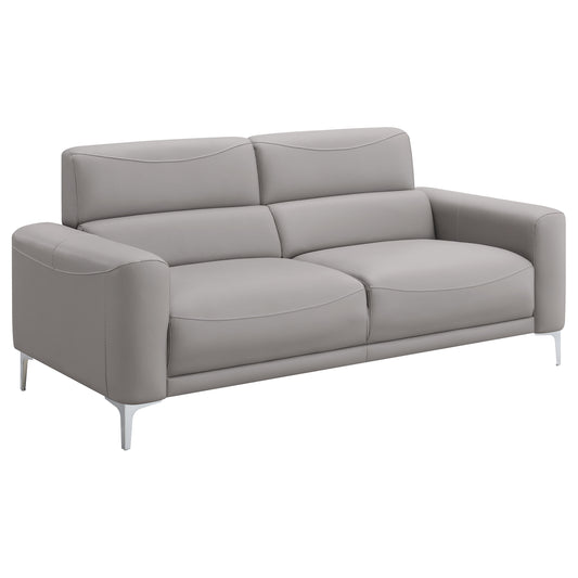 Glenmark 3-piece Upholstered Track Arm Sofa Set Taupe