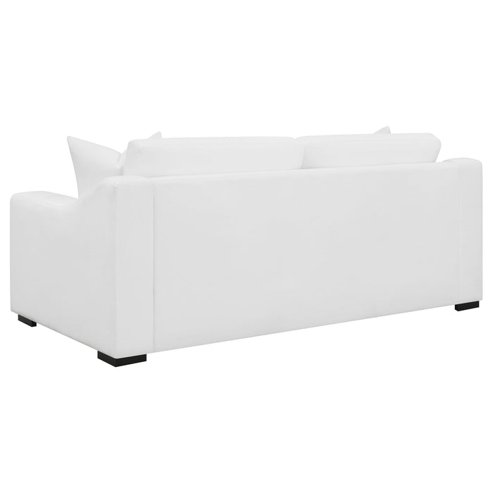 Ashlyn 3-piece Upholstered Sloped Arm Sofa Set White