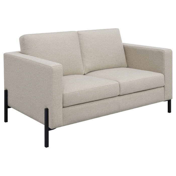 Tilly Upholstered Track Arm Loveseat Oatmeal