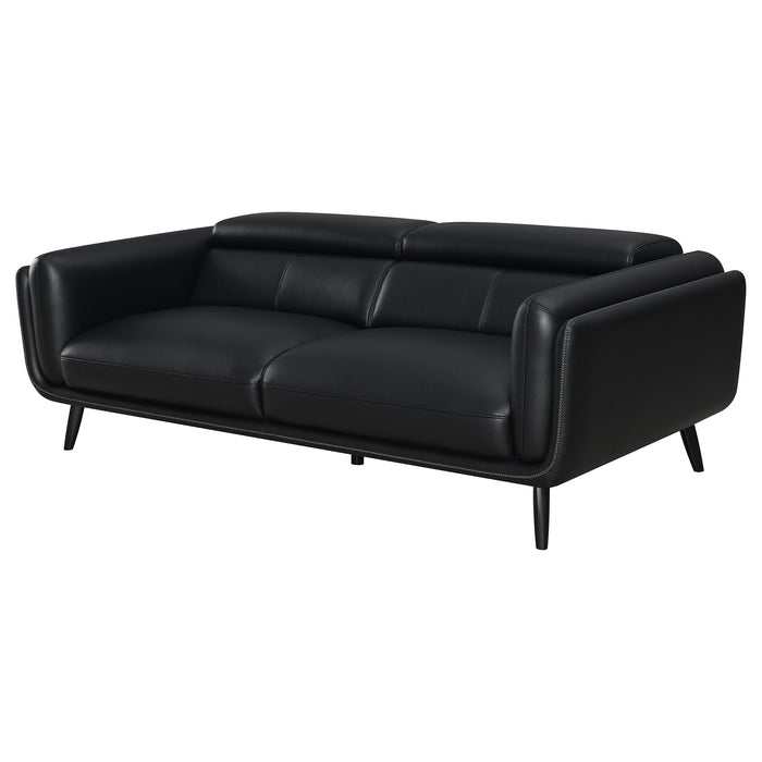 Shania Upholstered Low Back Sofa Black