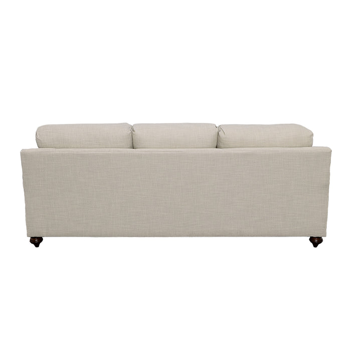 Glenn Upholstered English Arm Sofa Light Grey and Blue