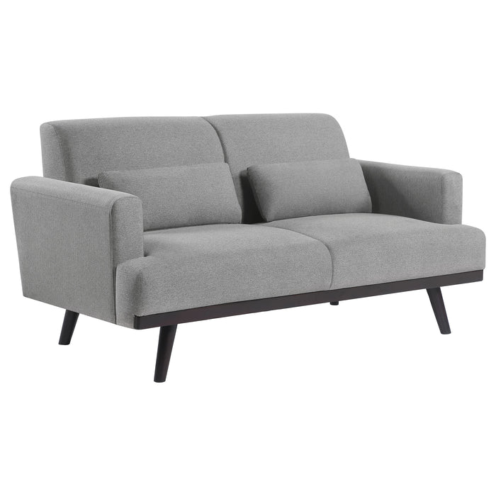 Blake 2-piece Upholstered Track Arm Sofa Set Sharkskin