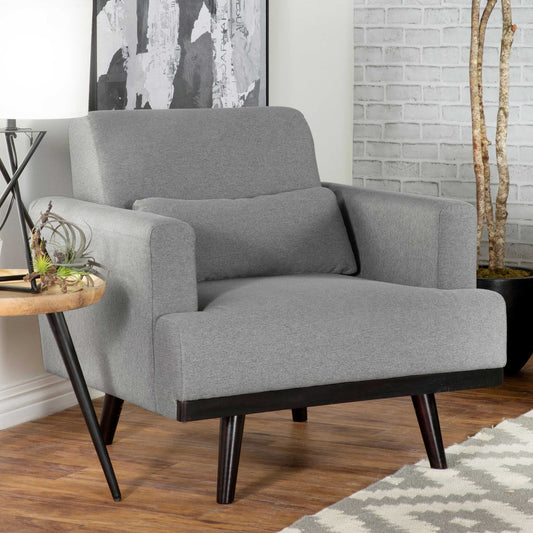 Blake Upholstered Track Arm Accent Chair Sharkskin Grey