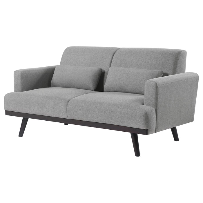 Blake Upholstered Track Arm Loveseat Sharkskin