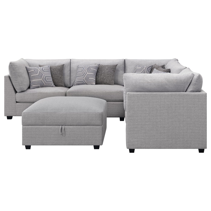 Cambria 6-piece Upholstered Modular Sectional Sofa Grey