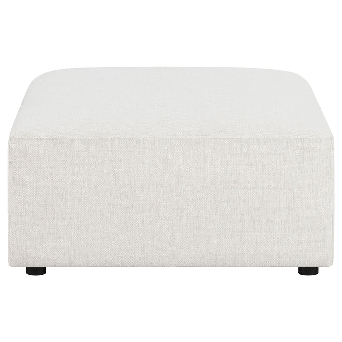 Freddie Square Upholstered Ottoman Pearl