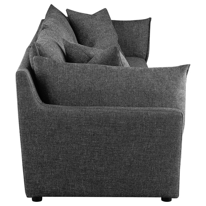 Sasha 3-Piece Upholstered Sofa Barely Black