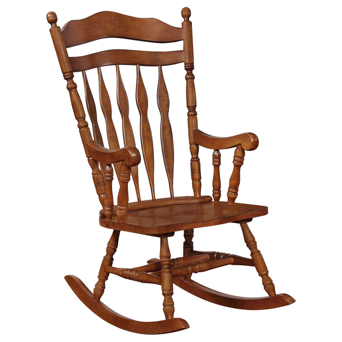 Aylin Solid Wood Rocking Chair Medium Brown