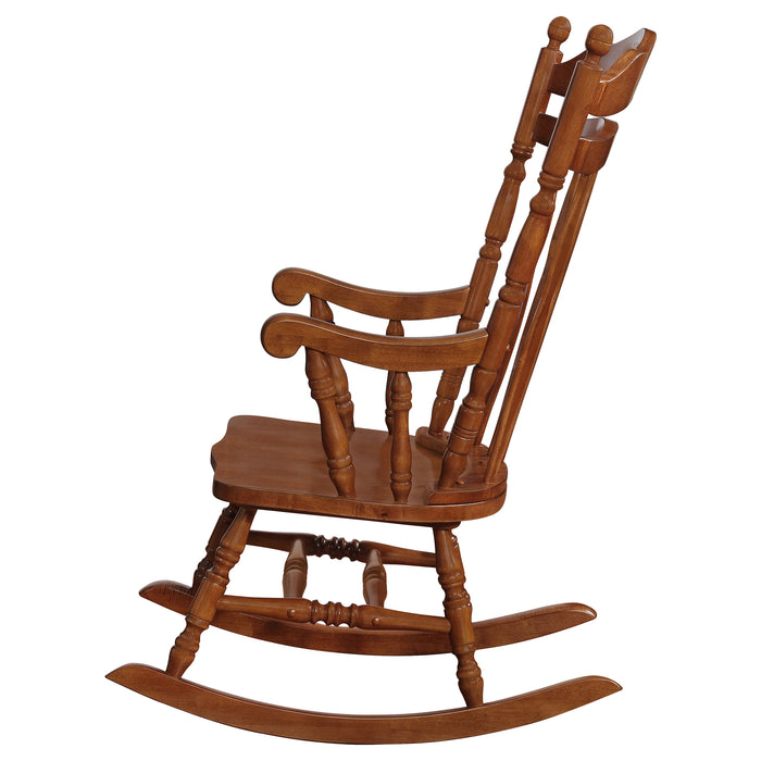 Aylin Solid Wood Rocking Chair Medium Brown