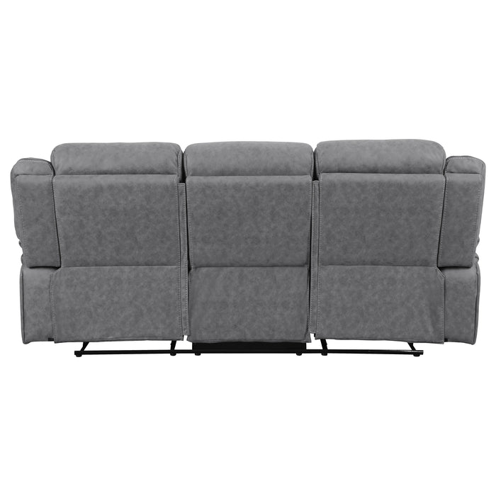 Higgins 3-piece Upholstered Motion Reclining Sofa Set Grey