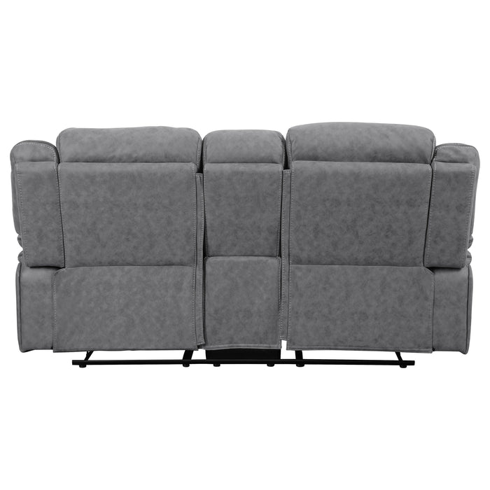 Higgins 3-piece Upholstered Motion Reclining Sofa Set Grey