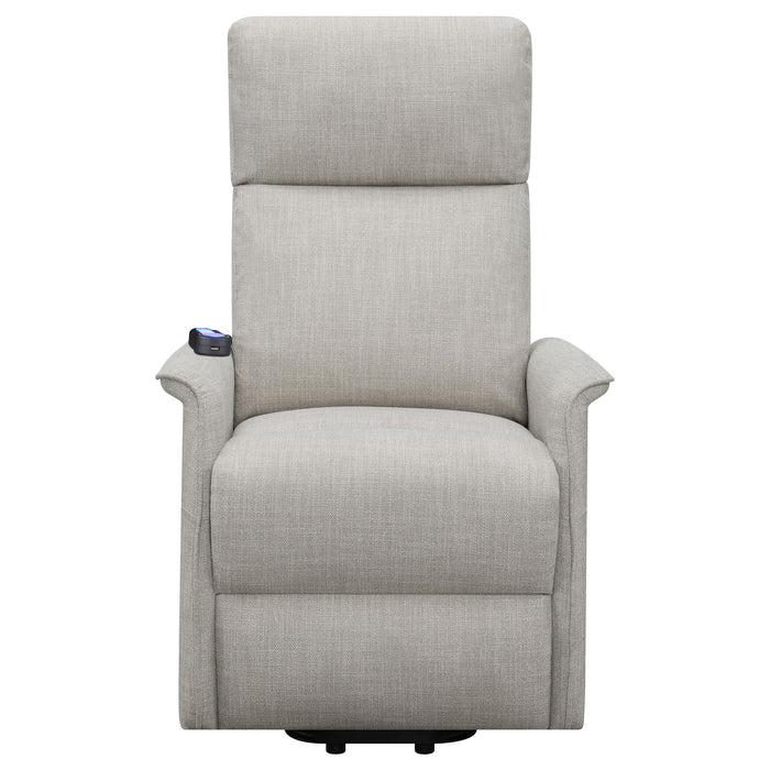 Herrera Upholstered Power Lift Massage Chair Beige