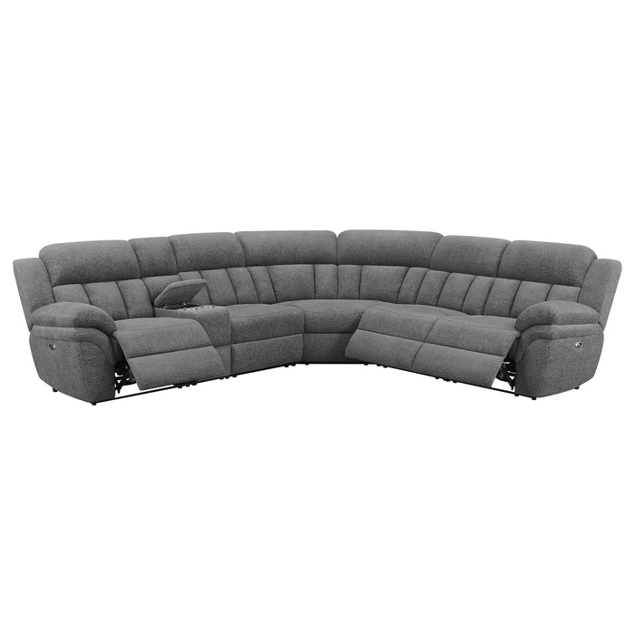 Bahrain 6-piece Modular Power Reclining Sectional Charcoal