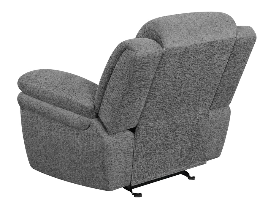 Bahrain Upholstered Glider Recliner Charcoal