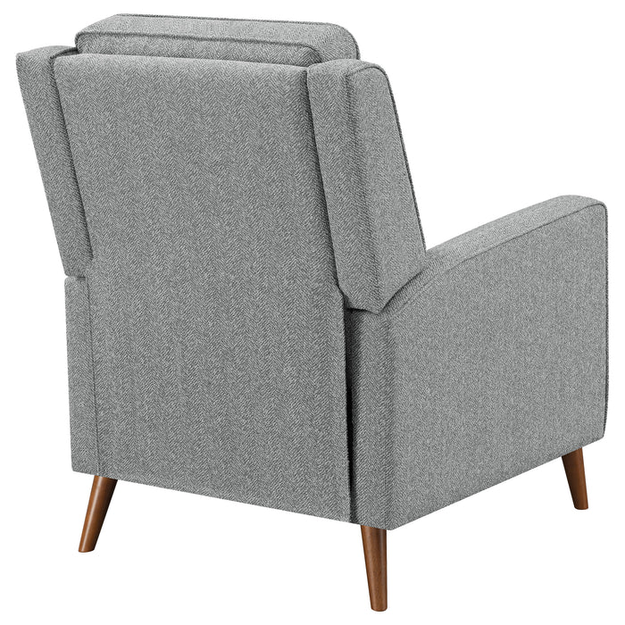 Davidson Upholstered Tufted Push Back Recliner Grey