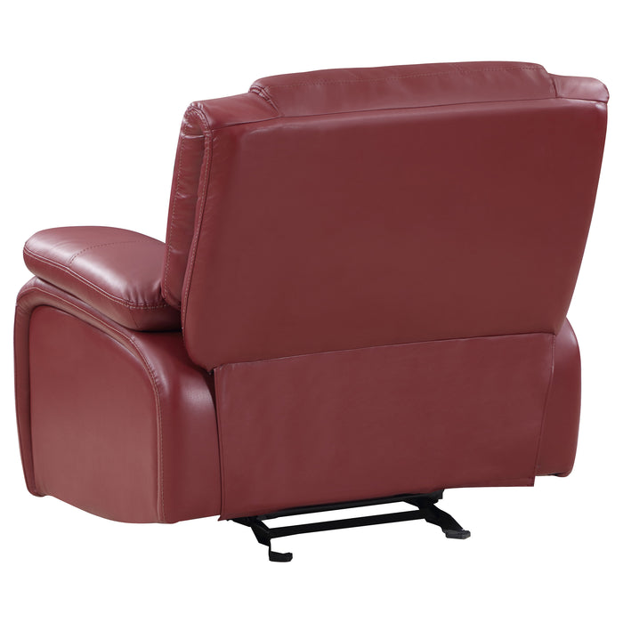 Camila Upholstered Glider Recliner Chair Red