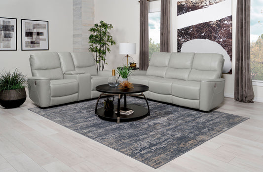 Greenfield 2-piece Power Reclining Sofa Set Ivory