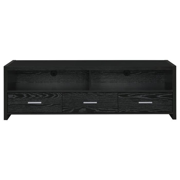 Alton 3-drawer Engineered Wood 62" TV Stand Black Oak