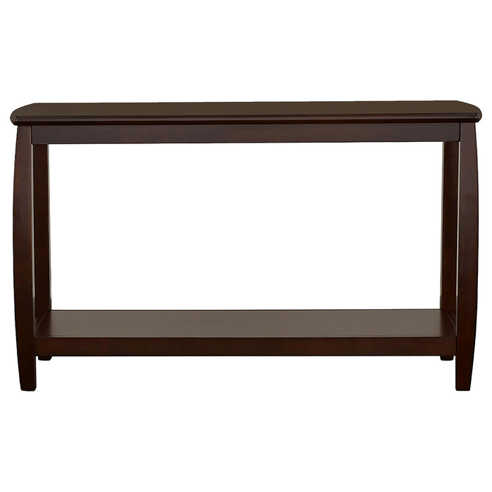 Dixon Wood Entryway Console Table with Shelf Cappuccino