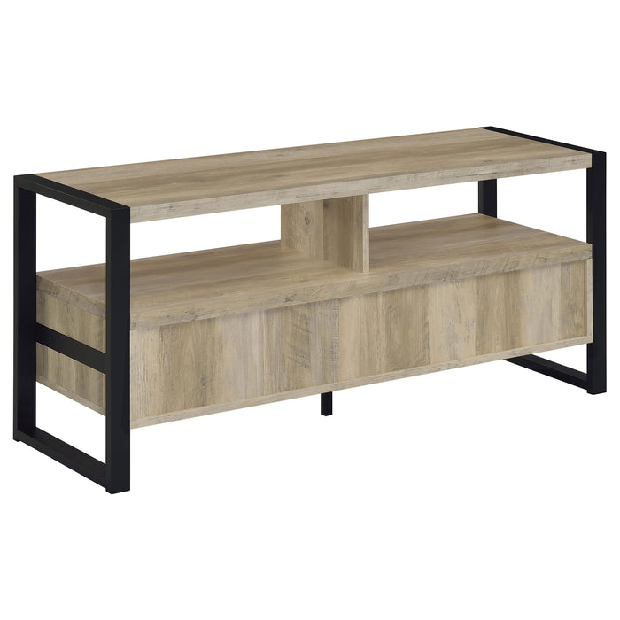 James 2-drawer Engineered Wood 48" TV Stand Distressed Pine