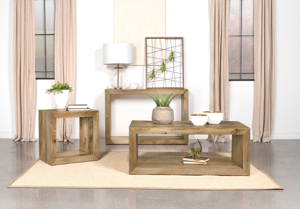 Benton Rectangular Solid Wood End Table Natural