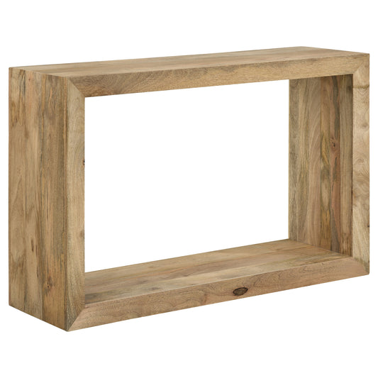 Benton Rectangular Solid Wood Sofa Console Table Natural