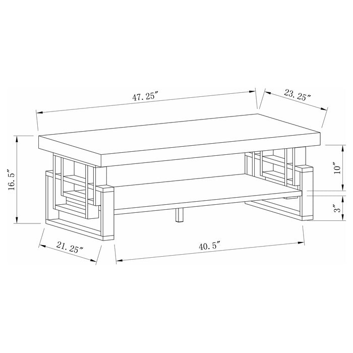 Schmitt Rectangular Coffee Table White High Gloss