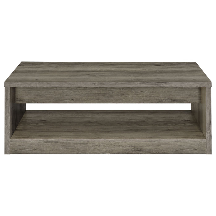 Felix 2-drawer Engineered Wood Coffee Table Grey Driftwood