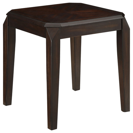 Baylor Square Wood Side End Table Walnut