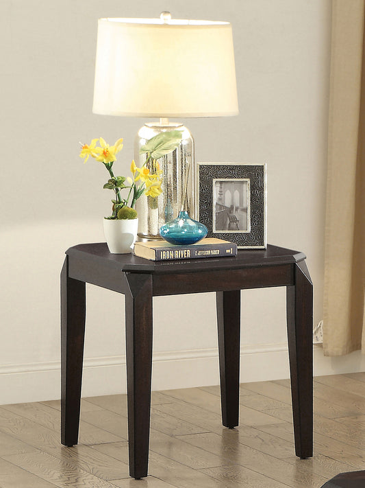 Baylor Square Wood Side End Table Walnut