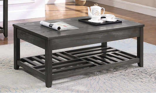 Cliffview Rectangular Wood Lift Top Coffee Table Grey